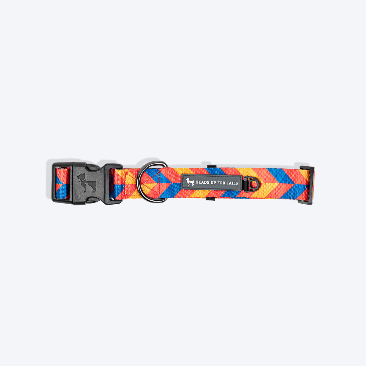 HUFT Dynamic Chevron Collar For Dog - Red & Yellow - Heads Up For Tails