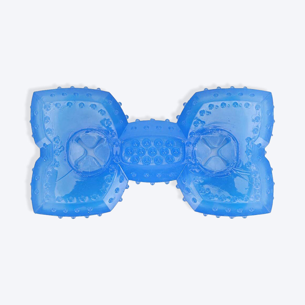 Holy Paws Cool Bone With Treat Dispenser Chilled Chew Toy For Dog - Blue - Heads Up For Tails