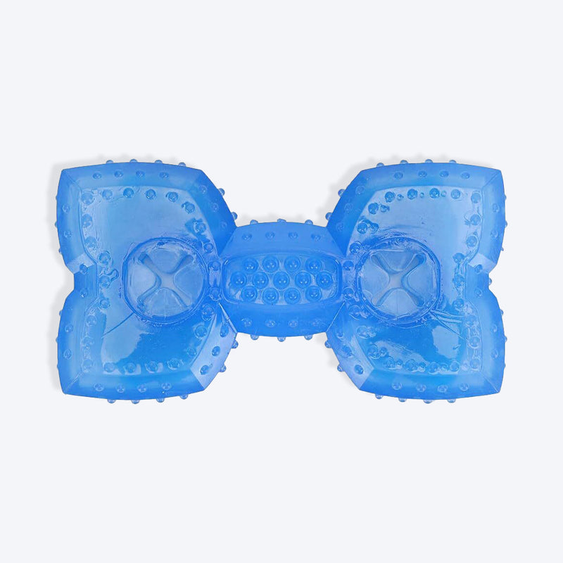 Holy Paws Cool Bone With Treat Dispenser Chilled Chew Toy For Dog - Blue - Heads Up For Tails