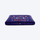 HUFT Personalised 100% Adorable Flat Bed For Dog - Dark Blue - Heads Up For Tails