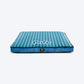 HUFT Personalised Happy Stripes Flat Bed For Dog - Blue & Turquoise - Heads Up For Tails