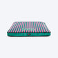 HUFT Personalised Happy Stripes Flat Bed For Dog - Green & Pink - Heads Up For Tails