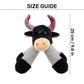 HUFT Bull Long-Legs Plush Toy For Dog - Black & Grey