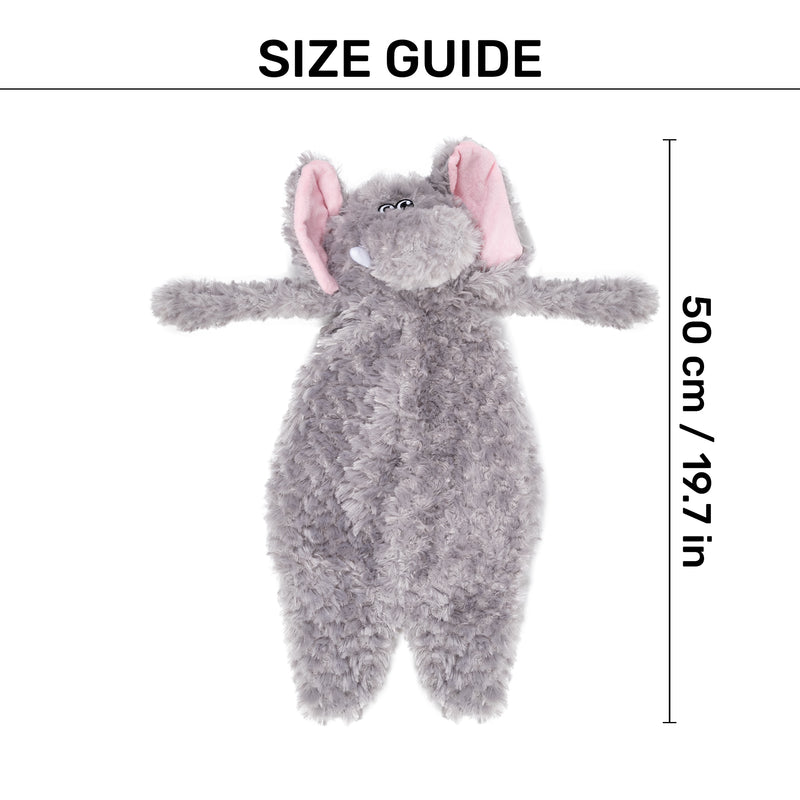 HUFT Goofy Elly Plush Toy For Dog - Grey - Heads Up For Tails