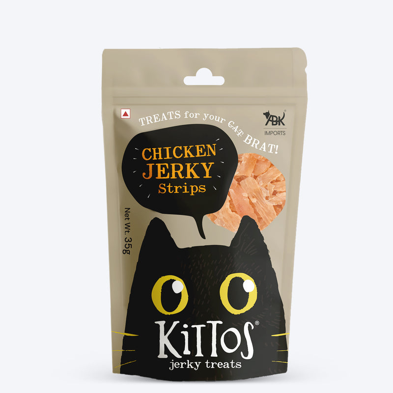 Kittos Purr-Fect Chicken Jerky Strips Cat Treats - 35 g