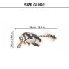 FOFOS Panda Squeaky With Flossy Rope Dog Toy - Black - Heads Up For Tails