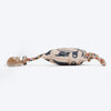 FOFOS Panda Squeaky With Flossy Rope Dog Toy - Black - Heads Up For Tails