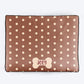 HUFT Personalised Cookie Dots Flat Bed For Dog - Brown - Heads Up For Tails