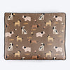 HUFT Personalised Bark & Bloom Flat Bed For Dog - Brown - Heads Up For Tails