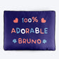 HUFT Personalised 100% Adorable Flat Bed For Dog - Dark Blue - Heads Up For Tails
