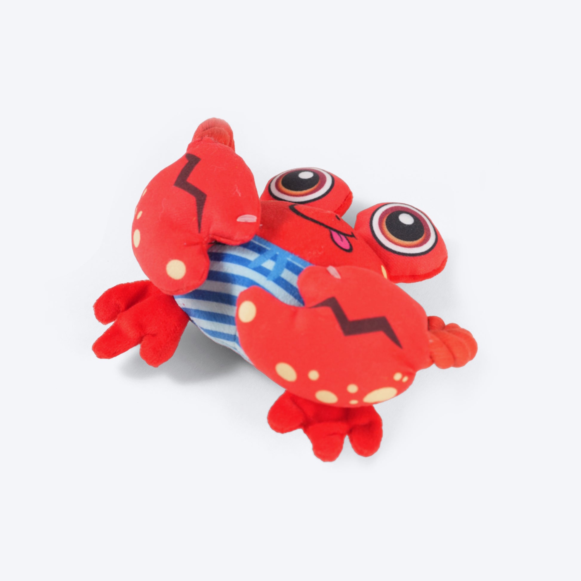 FOFOS Crab Sealife Squeaky Plush Dog Toy - Red_03