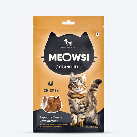 Meowsi by HUFT Cat Treats - Chicken Crunchies - 35 g - Heads Up For Tails