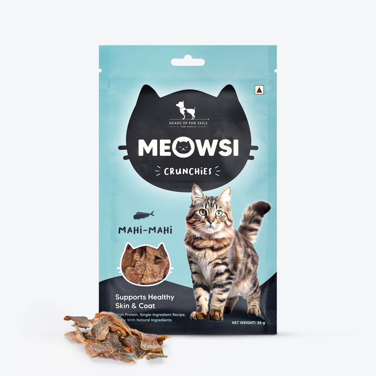 Meowsi by HUFT Mahi Mahi Fish Crunchies Treat For Cat - 35 g