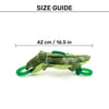 Dash Dog Crinkle Croc Squeaky Plush Toy For Dog - Green - Heads Up For Tails