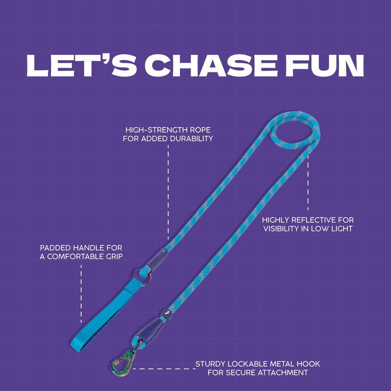 Dash Dog Chaser Rope Leash For Dog - Blue