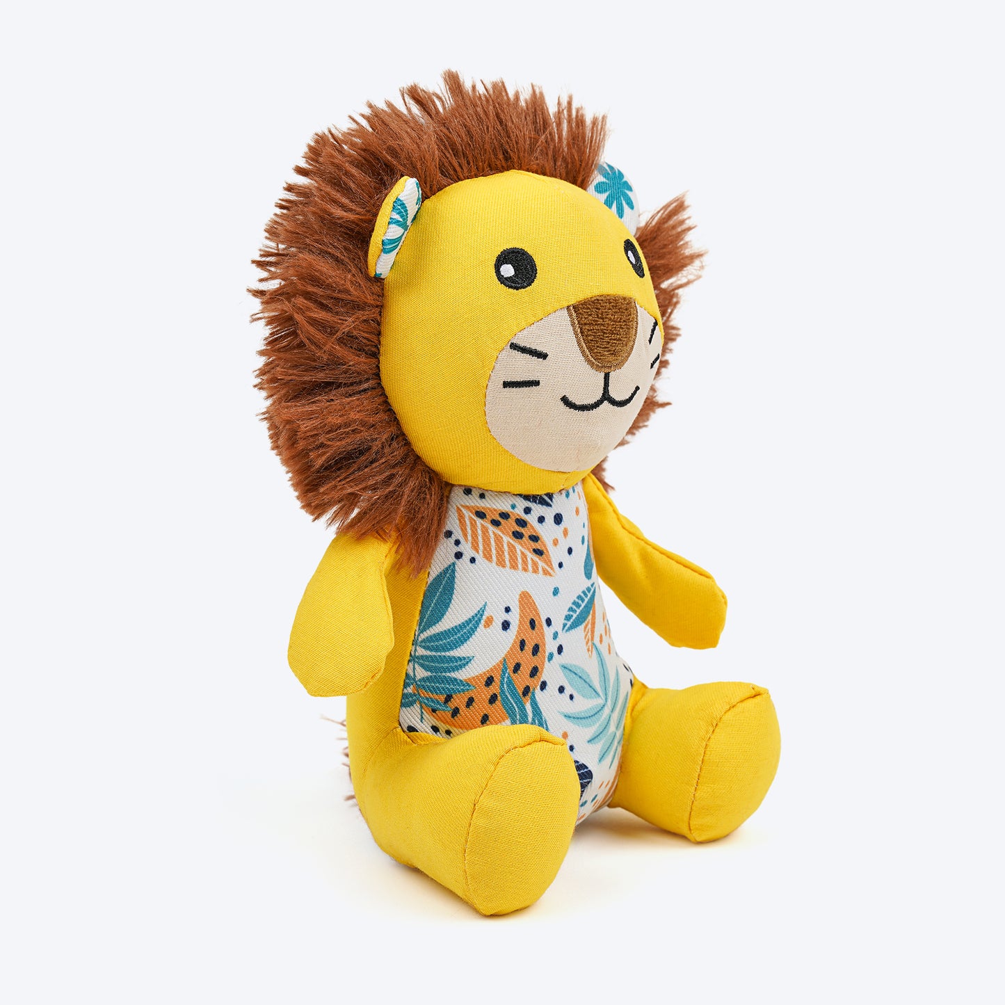 HUFT Lionel The Lion Squeaky Toy For Puppies - Yellow