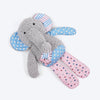 HUFT Patchy Elly Squeaky Toy For Small Dogs - Multicolor - Heads Up For Tails