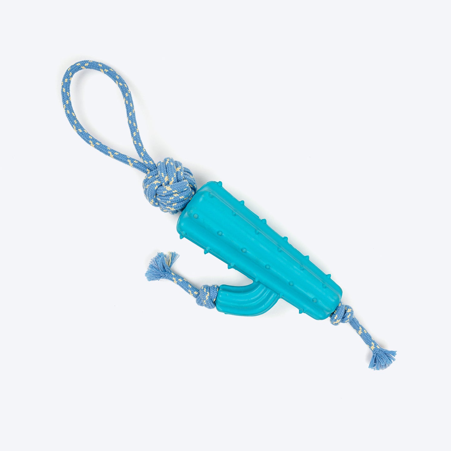 Dash Dog Texas Tug Rope Toy For Dog - White & Turquoise