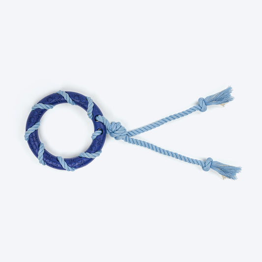 Dash Dog Disc Tugger Rope Toy For Dog - Navy Blue