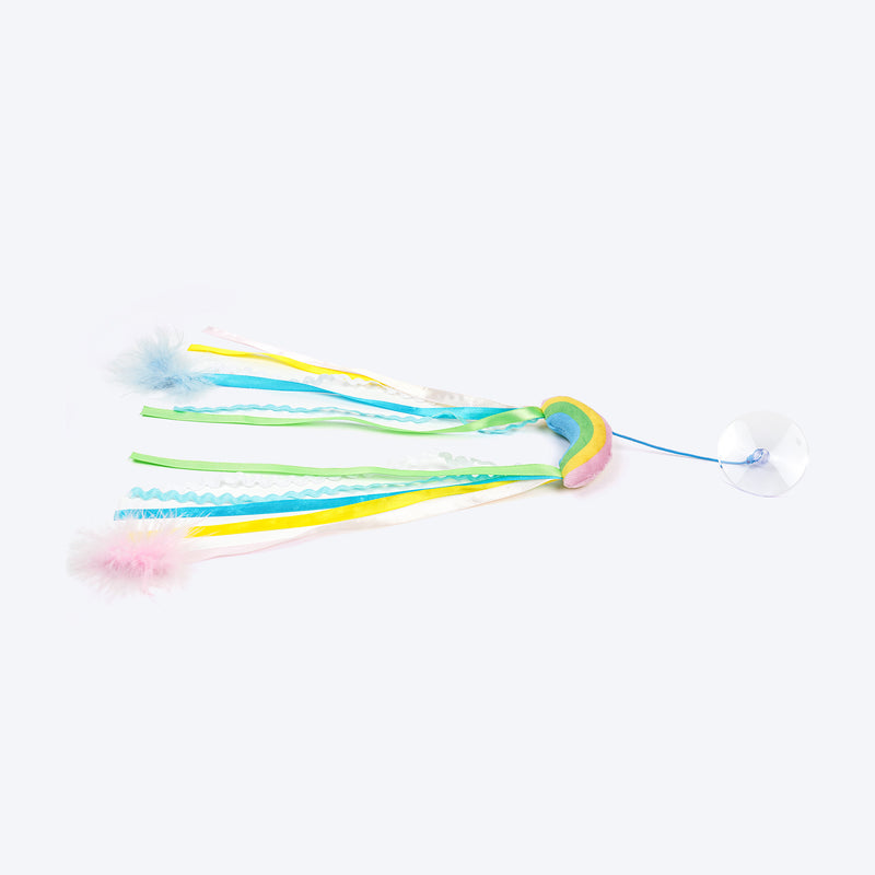 HUFT Dancing Rainbow Teaser Toy With Catnip For Cat - Multicolor - Heads Up For Tails