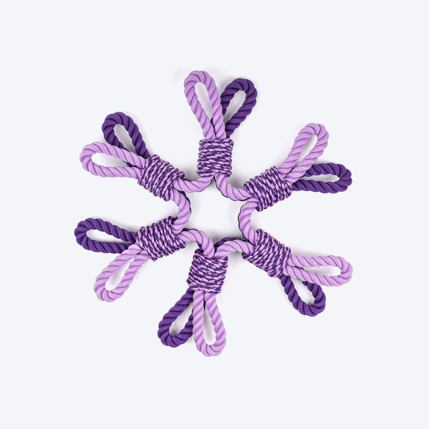 Dash Dog Sixer Trickster Rope Toy For Dog - Purple