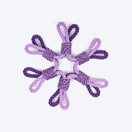 Dash Dog Sixer Trickster Rope Toy For Dog - Purple_01