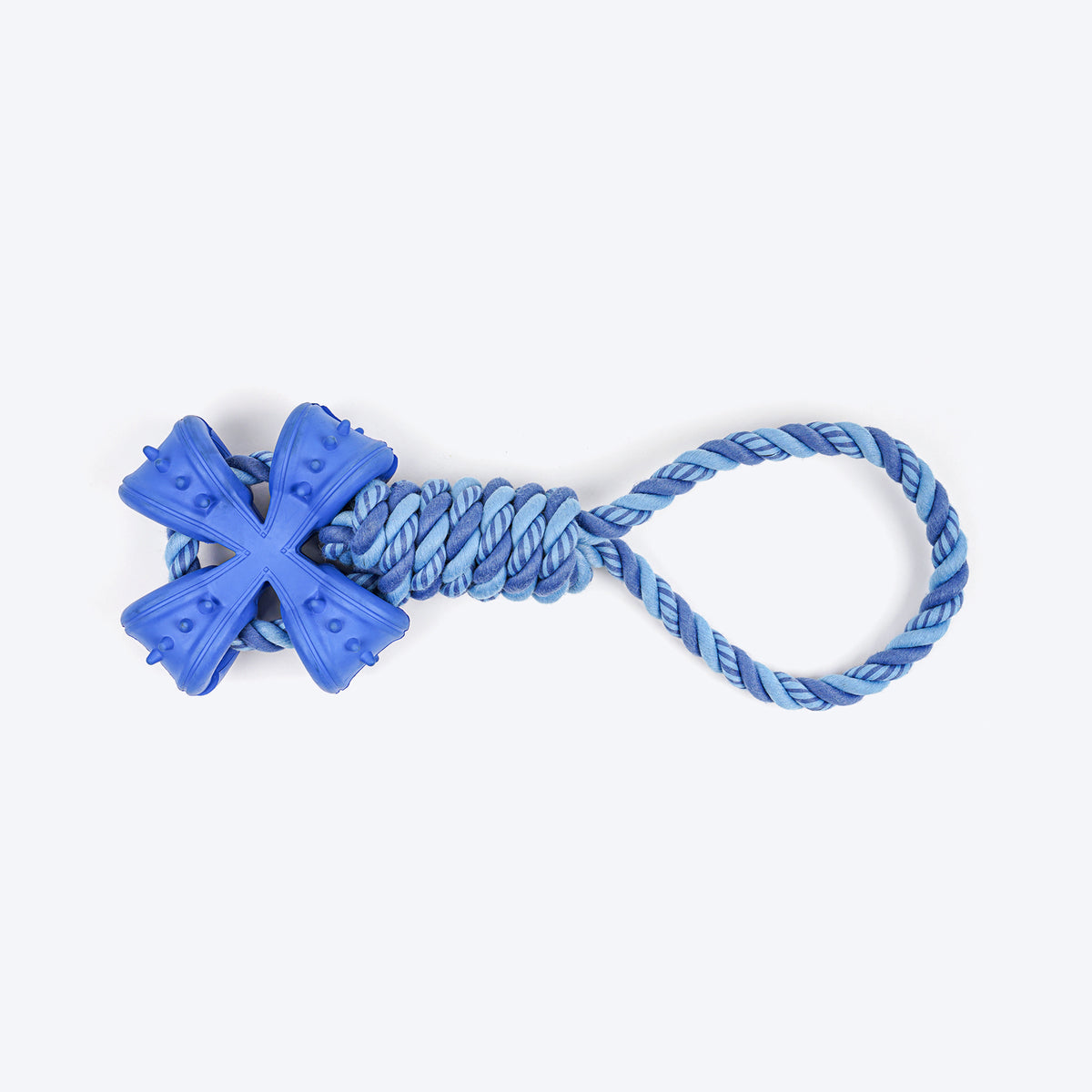 Dash Dog Power Tugger Rope Toy For Dog - Navy Blue & Turquoise_01