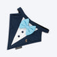 HUFT Mr Pawsh Tuxedo Bandana For Dog - Blue - Heads Up For Tails