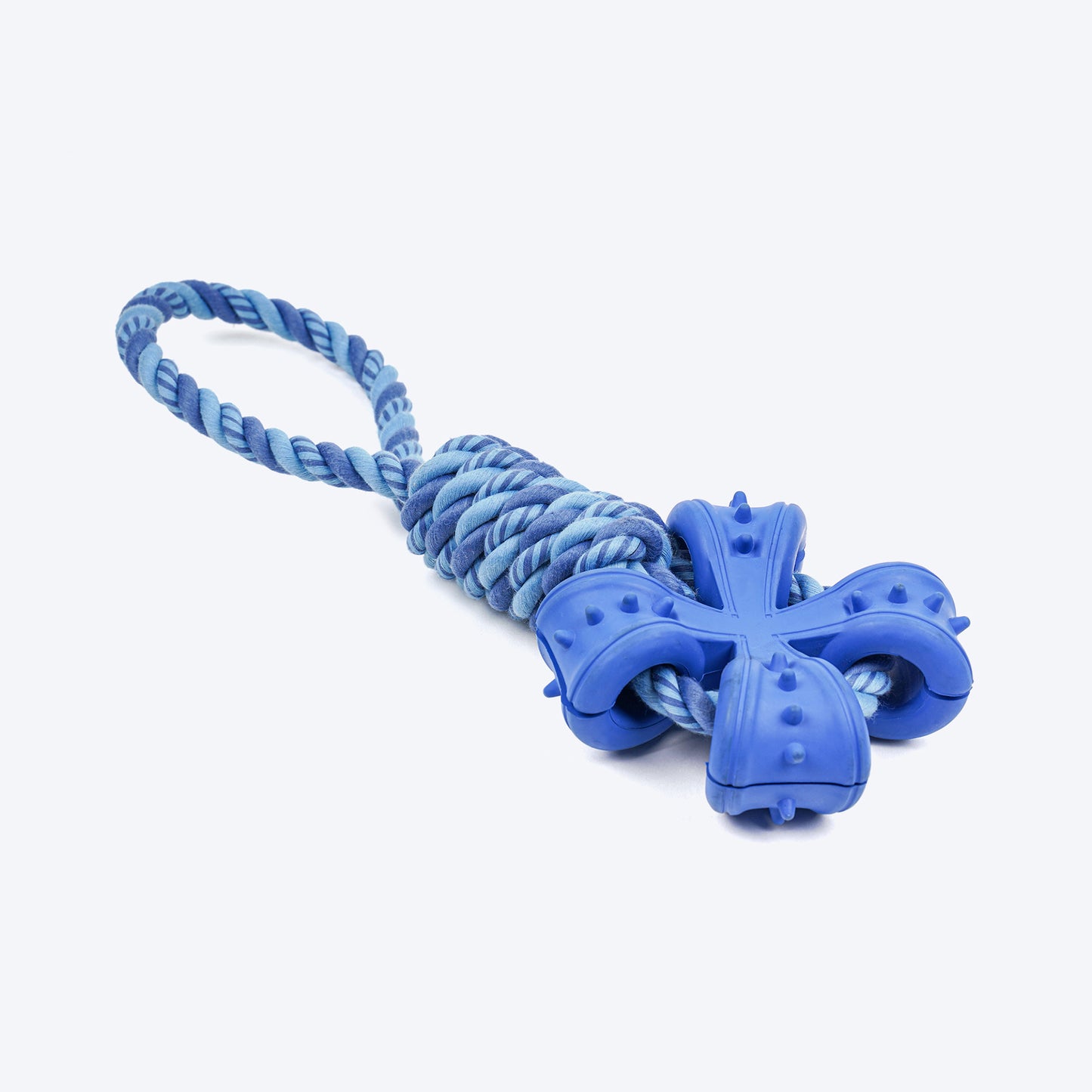 Dash Dog Power Tugger Rope Toy For Dog - Navy Blue & Turquoise