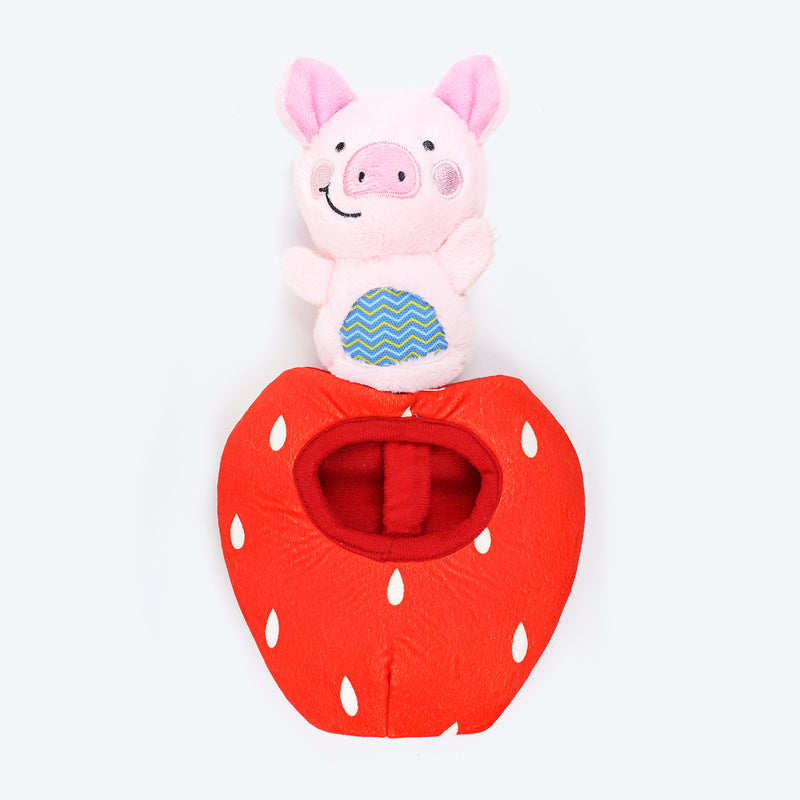 HUFT Boingy Piggy Crinkly Bungee Toy For Dog - Multicolor - Heads Up For Tails