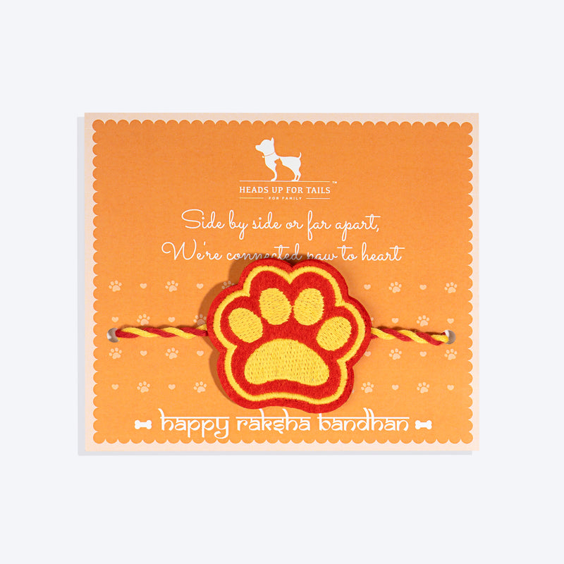 HUFT Paws Of Love Rakhi For Dog - Red - Heads Up For Tails