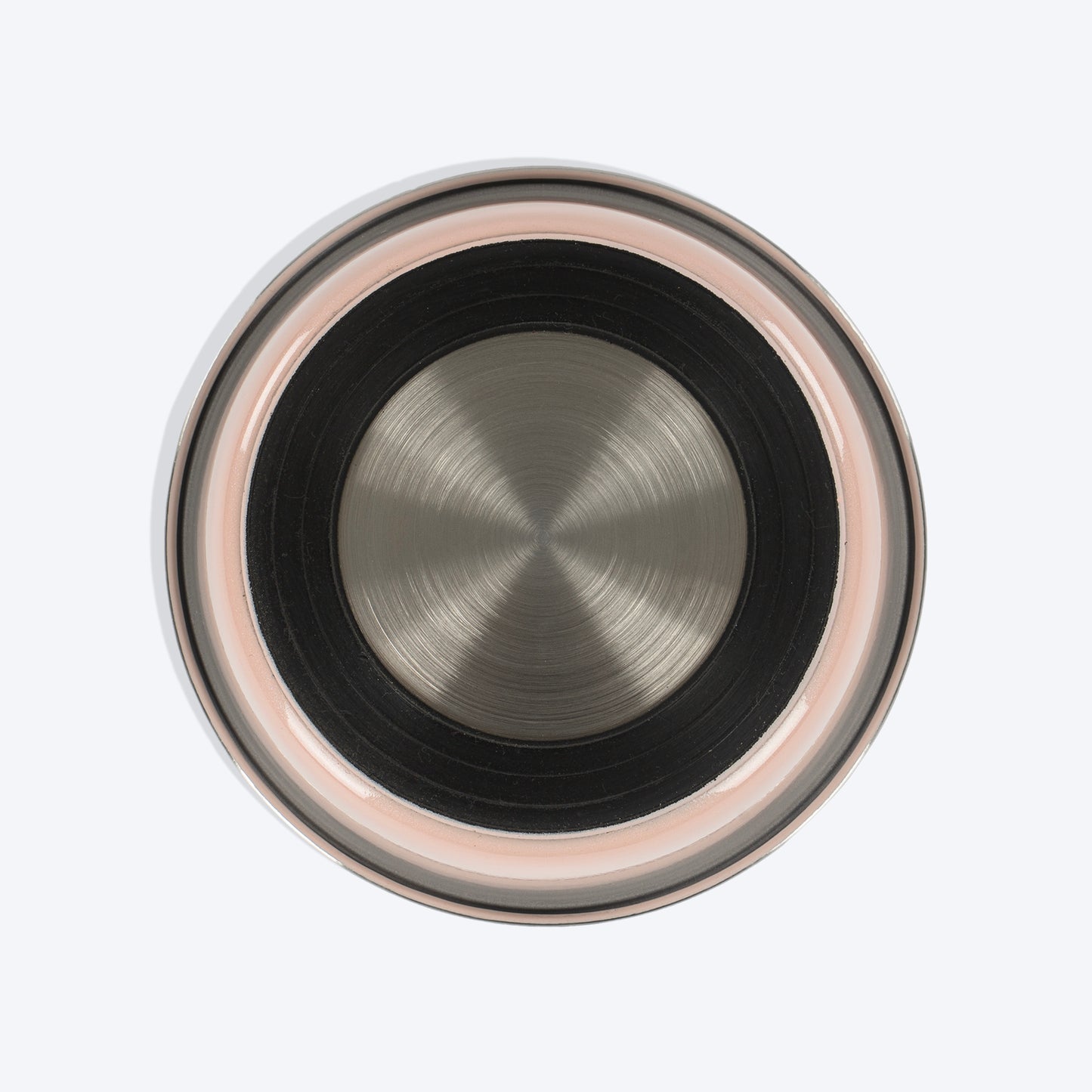 HUFT Tiny Tails Printed Steel Bowl For Puppy - Pink & Grey