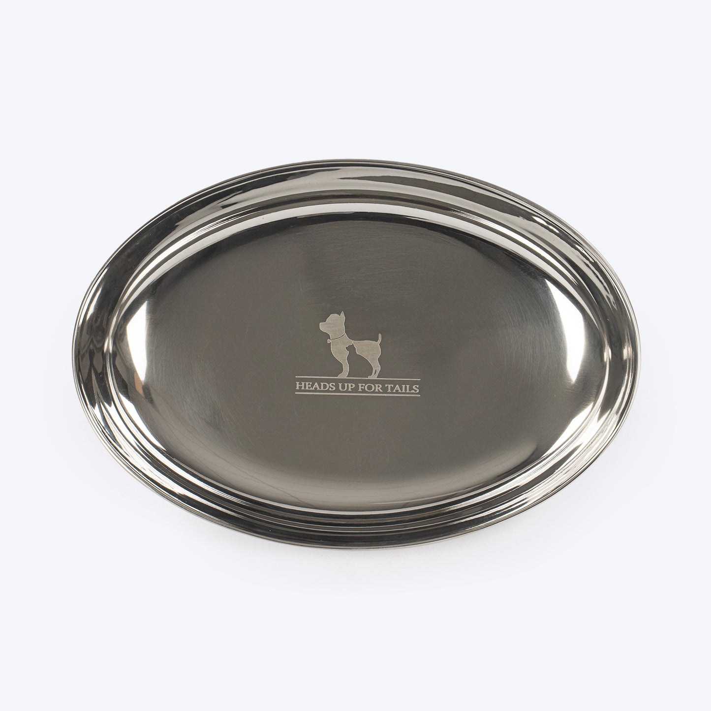HUFT Meowlicious Classic Steel Bowl For Cat - Heads Up For Tails
