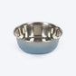 HUFT Tiny Tails Printed Steel Bowl For Puppy - Blue & Grey