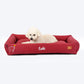 HUFT Personalised Sniff The Love Lounger Bed For Dog - Maroon - Heads Up For Tails