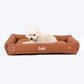 HUFT Personalised Sniff The Love Lounger Bed For Dog - Brown - Heads Up For Tails