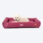 HUFT Personalised Sniff The Love Lounger Bed For Dog - Dark Magenta