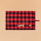 HUFT Love Plaid Mat For Dog - Red & Black - Heads Up For Tails