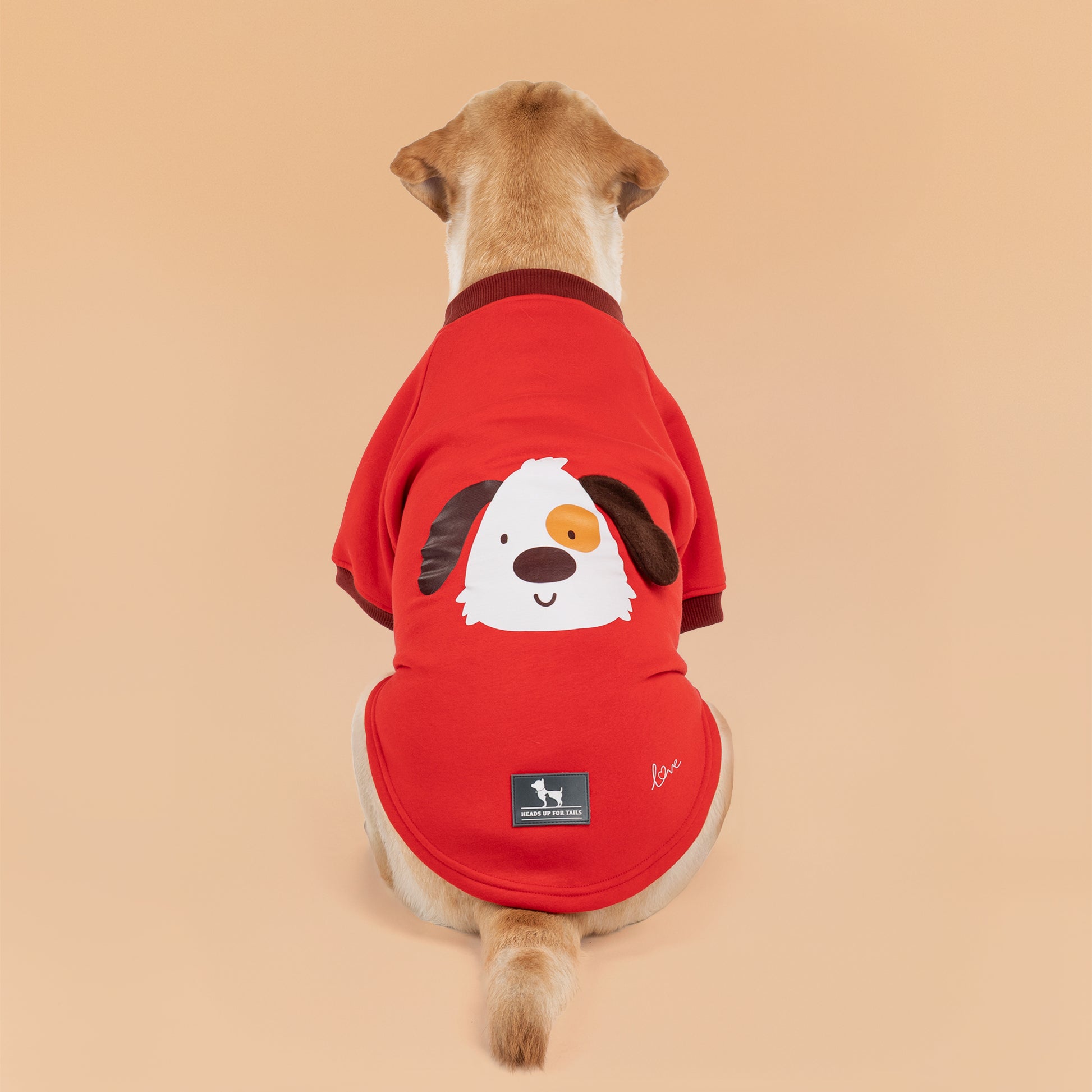 HUFT Woof Squad Sweatshirt For Dog - Red - Heads Up For Tails
