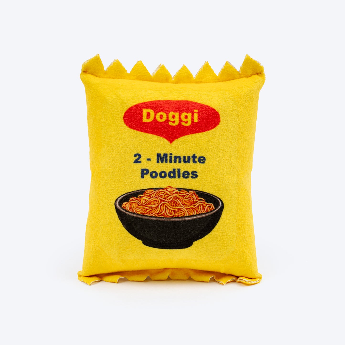 HUFT Doggi Noodles Crinkly Dog Toy - Yellow
