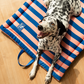 HUFT Happy Stripes Mat For Dog - Navy & Peach - Heads Up For Tails