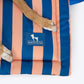 HUFT Happy Stripes Mat For Dog - Navy & Peach - Heads Up For Tails
