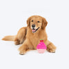 HUFT Cupcake Of Love Squeaky Plush Toy For Dog - Pink - Heads Up For Tails
