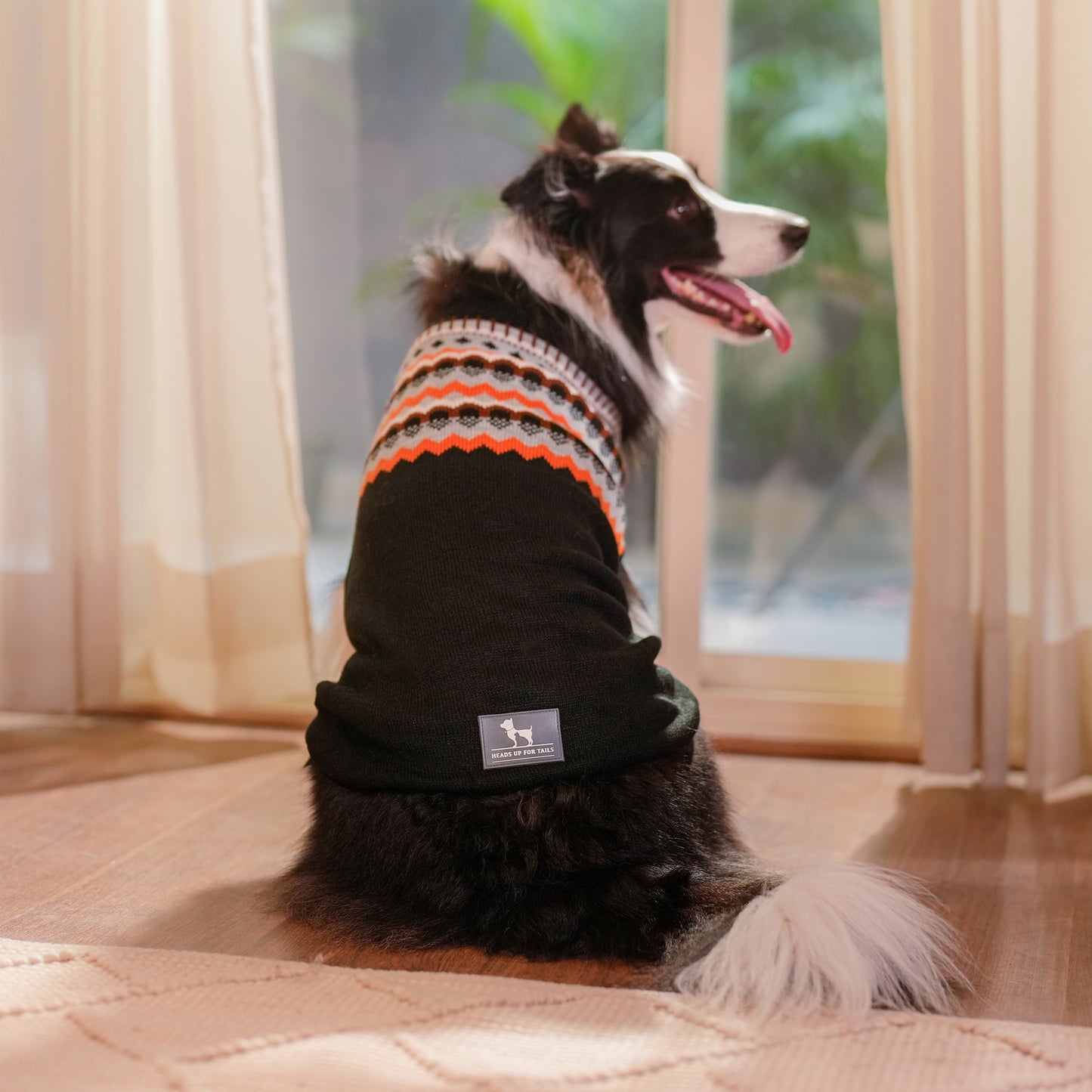 HUFT Snuggle Season Sweater For Dog - Black - Heads Up For Tails