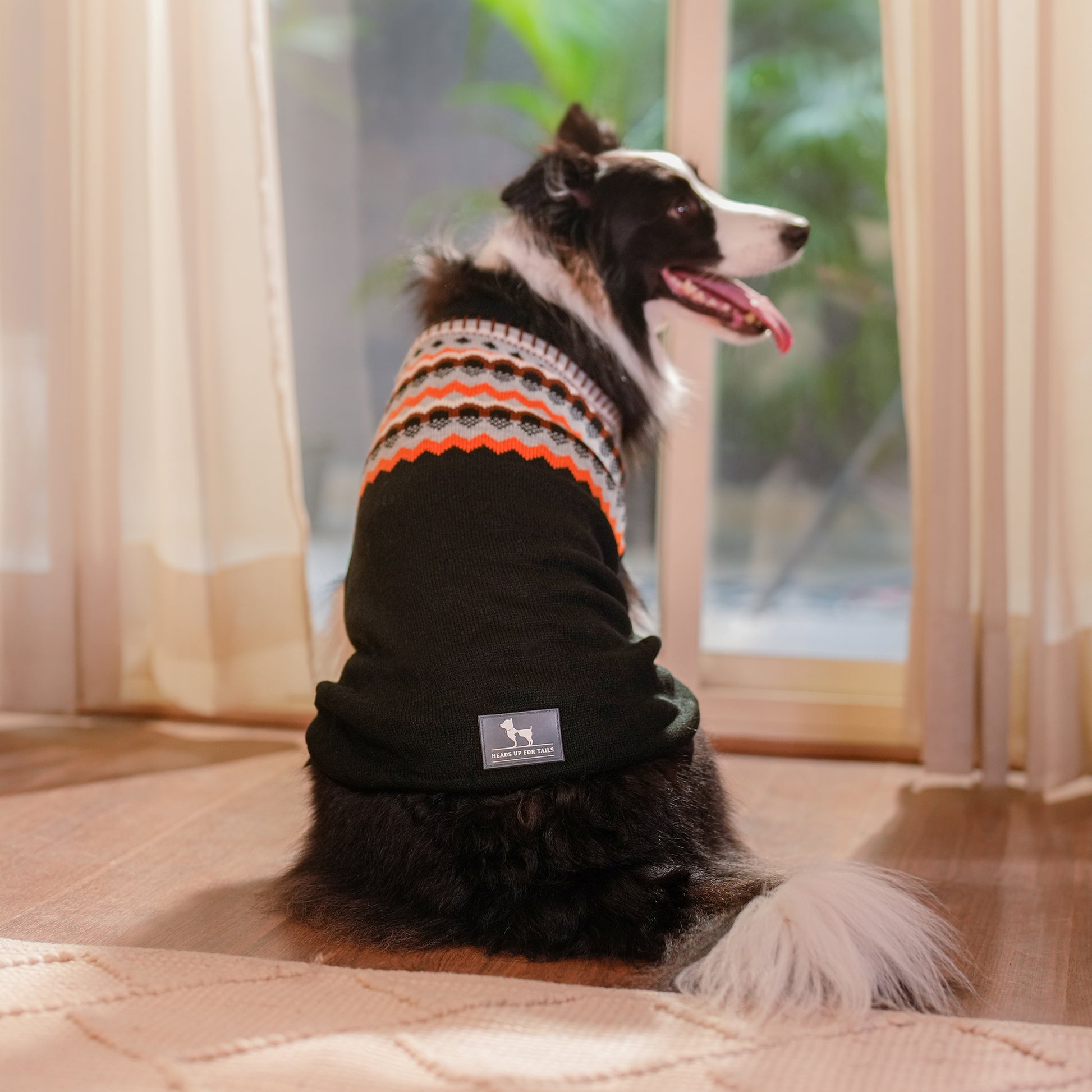 HUFT Snuggle Season Sweater For Dog - Black - Heads Up For Tails