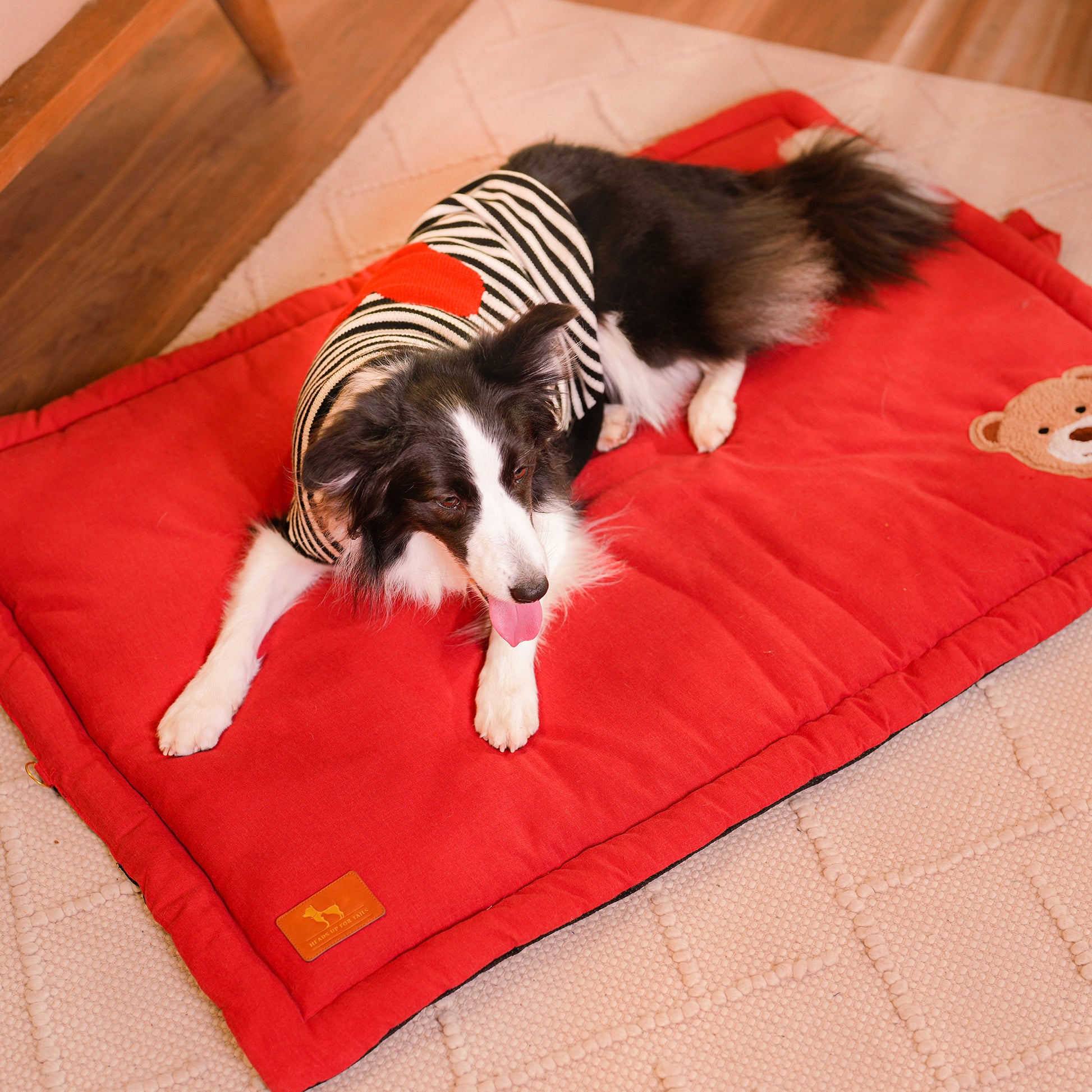 HUFT Snuggle Bear Mat For Dog - Red - Heads Up For Tails