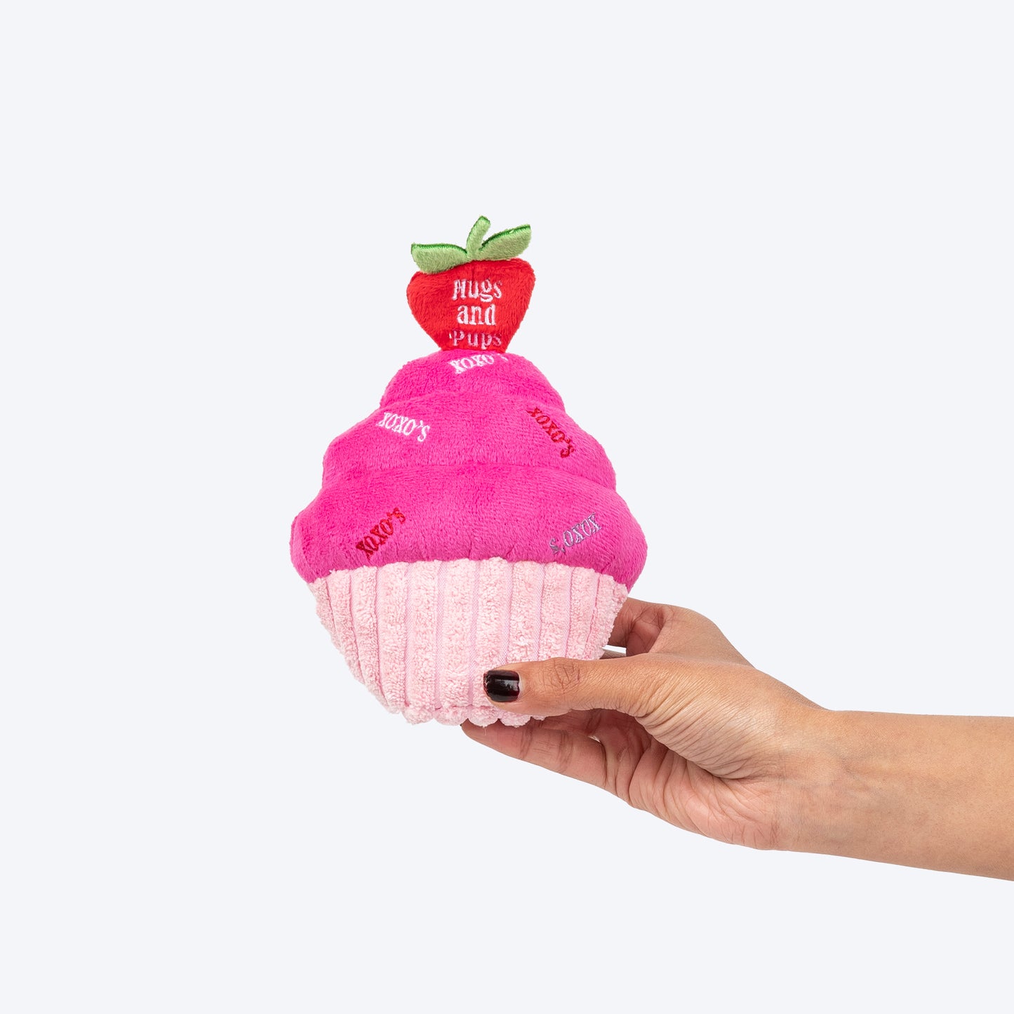 HUFT Cupcake Of Love Squeaky Plush Toy For Dog - Pink