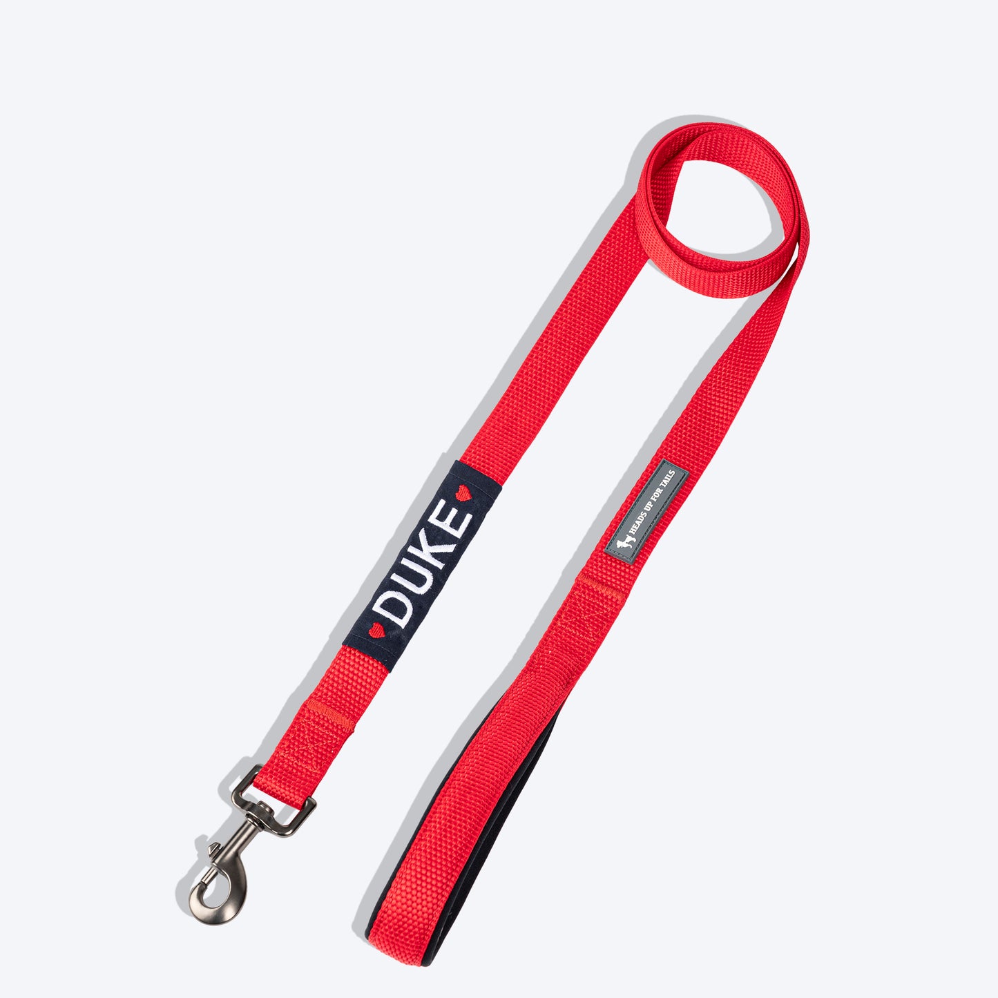 HUFT Personalised Basics Leash For Dog - Crimson Red - Heads Up For Tails