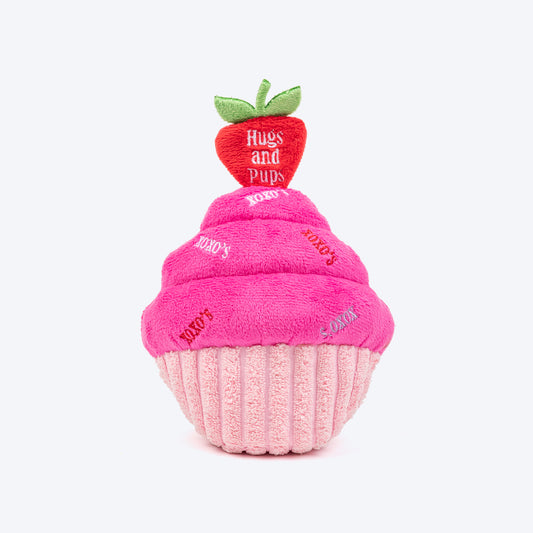 HUFT Cupcake Of Love Squeaky Plush Toy For Dog - Pink