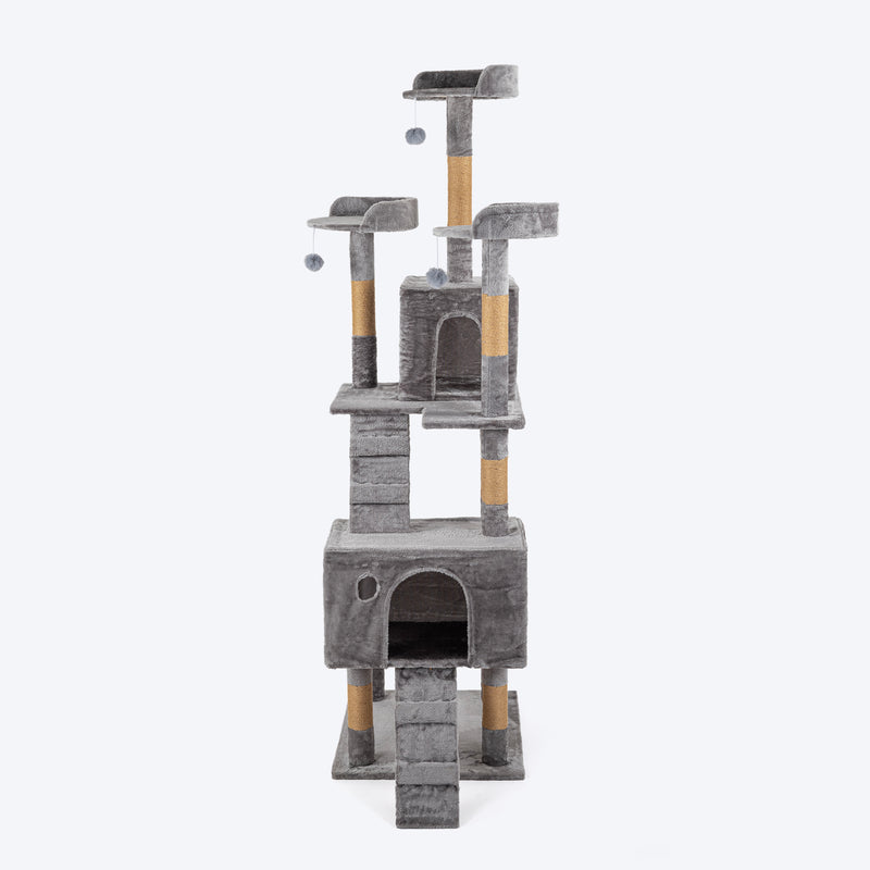 HUFT Catfinity Hub Multipurpose Cat Tree - Grey - Heads Up For Tails